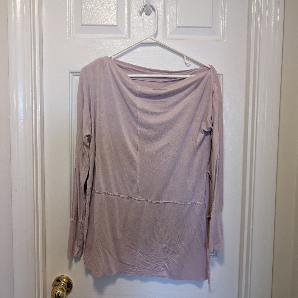 Free People | Long-Sleeve Luna Tee in Dusty Pink | Size XS